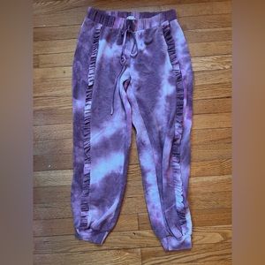 Tie Dye Ruffle Sweatpants